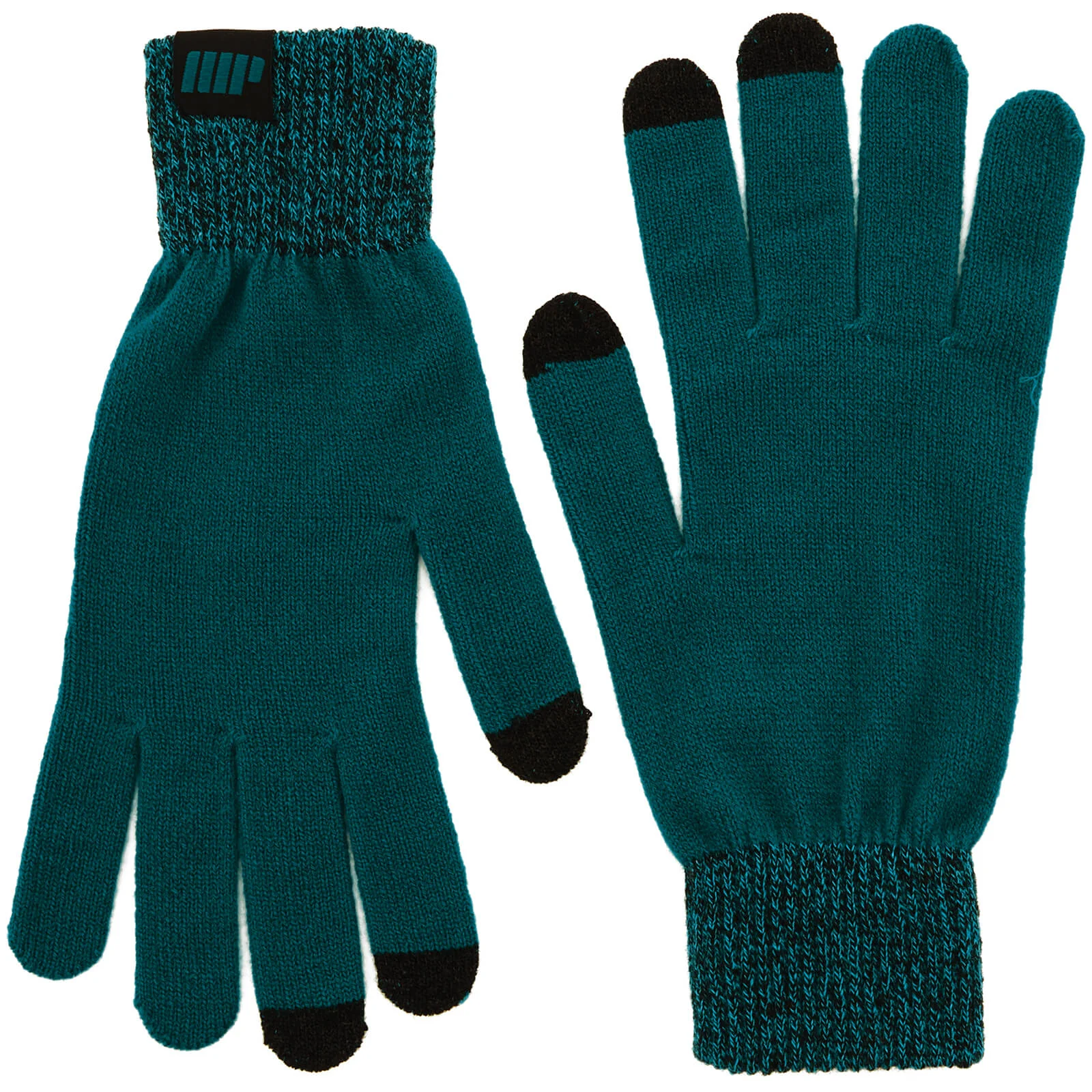 Gebreide handschoenen - groenblauw - S/M - Groen Afbeelding 1