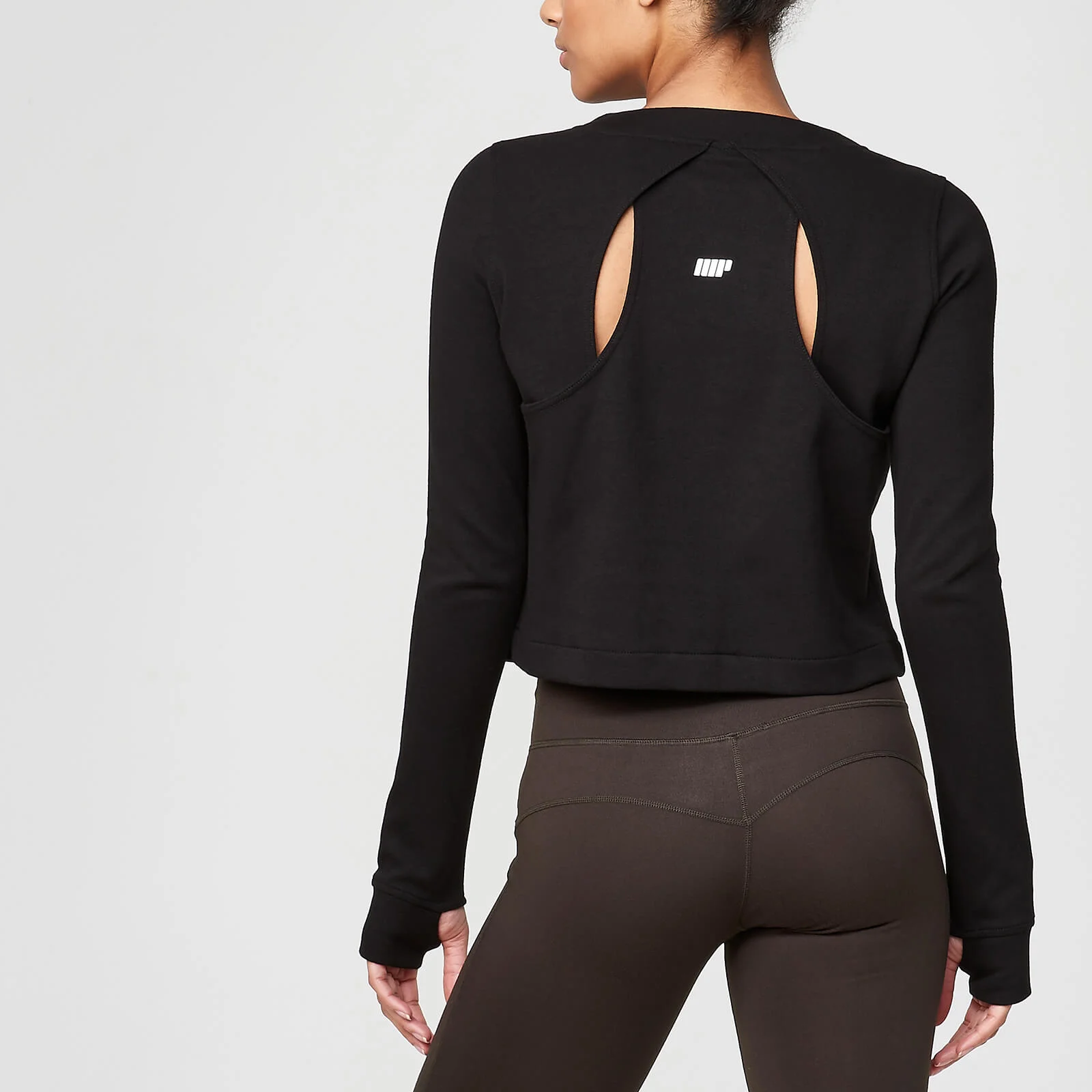 Myprotein Pro Tech Crop Crew Top - XS - Zwart Afbeelding 1