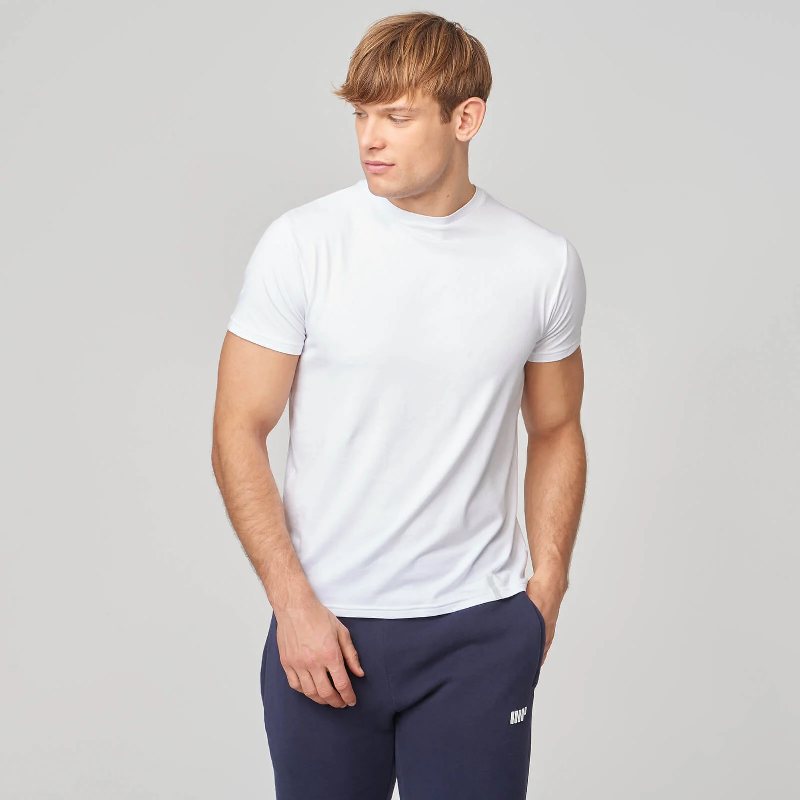 Myprotein Luxe Classic Crew - White - S - Wit Afbeelding 1