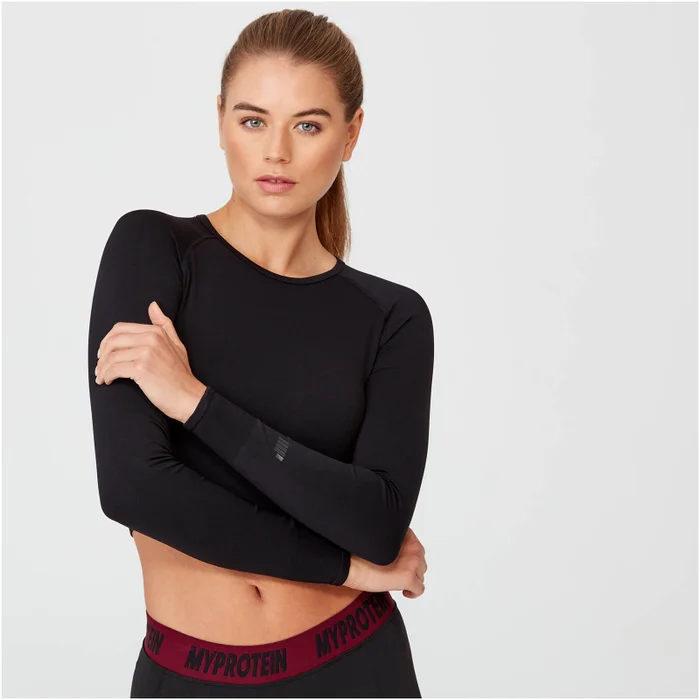 MP Women's Shape Seamless Crop Top - Black