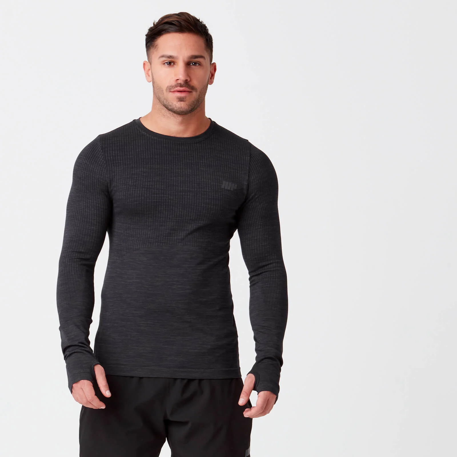 Myprotein Sculpt Seamless Long Sleeve T-Shirt - Black - S - Zwart Afbeelding 1