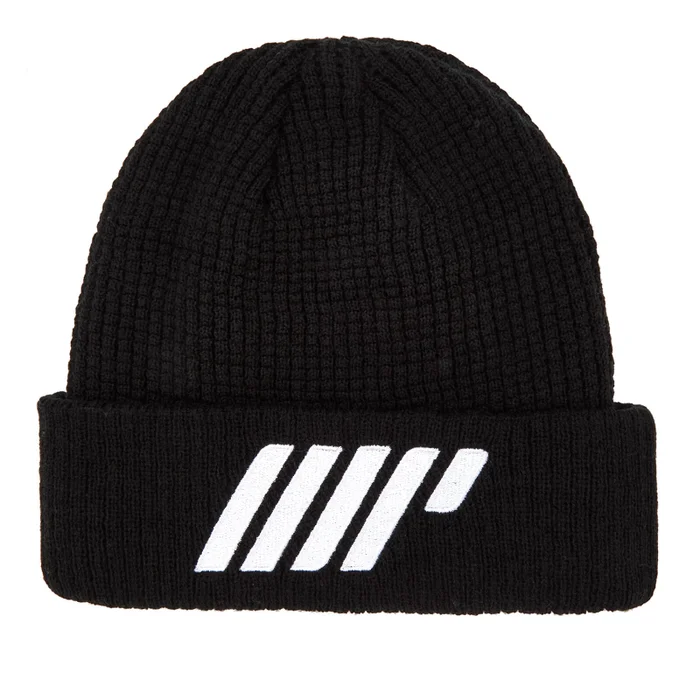 Gebreide beanie (zwart)
