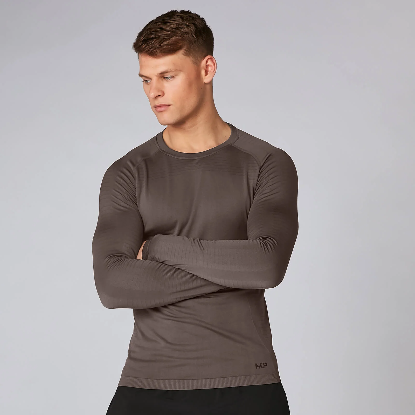 Elite Seamless Long-Sleeve Shirt - Driftwood - XS Afbeelding 1