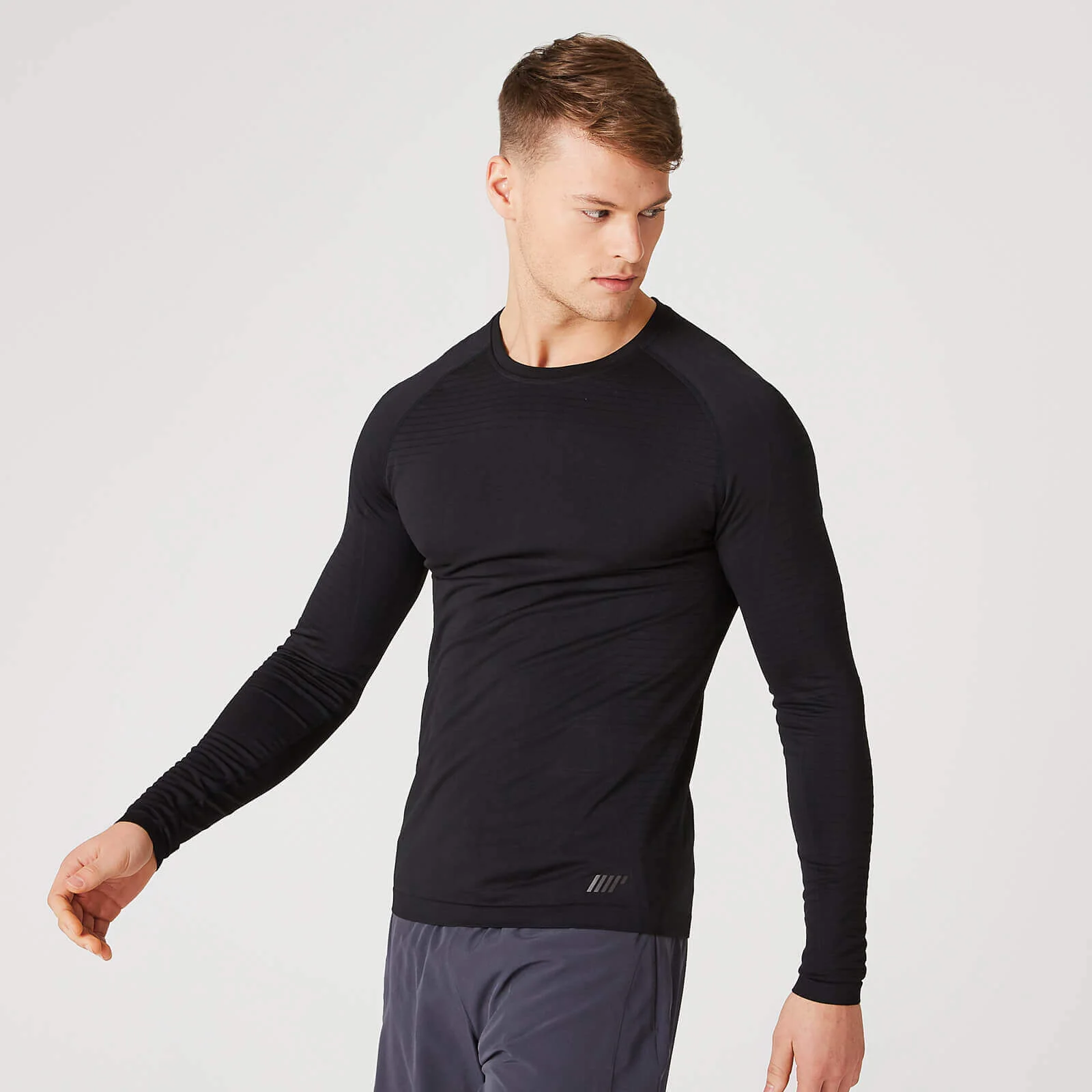 Elite Seamless Long-Sleeve T-Shirt – Zwart - XS Afbeelding 1