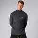 MP Performance Shirt met ¼ rits voor mannen - Houtskool