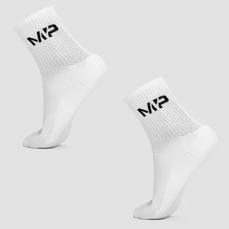 MP Men's Essentials Crew Sokken - Wit (2-pack)