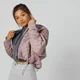 Oversized Gewatteerd Bomber Jacket - Pink