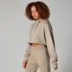 Washed Cropped Hoodie - Bruin