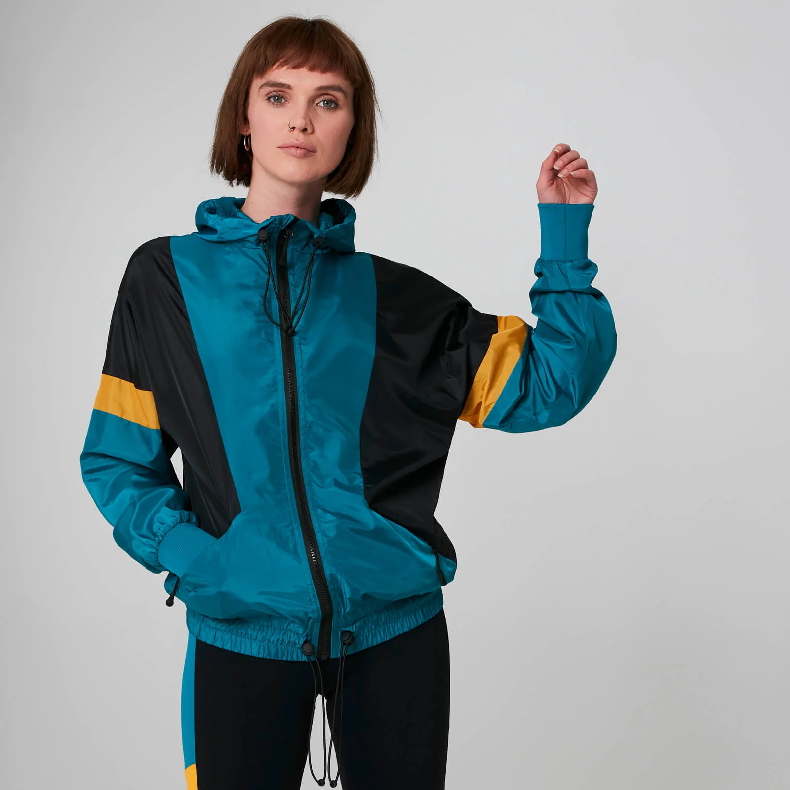 Colour Block Windbreaker - Blauw - XS Afbeelding 1