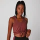 Tie Front Crop Vest - Roze