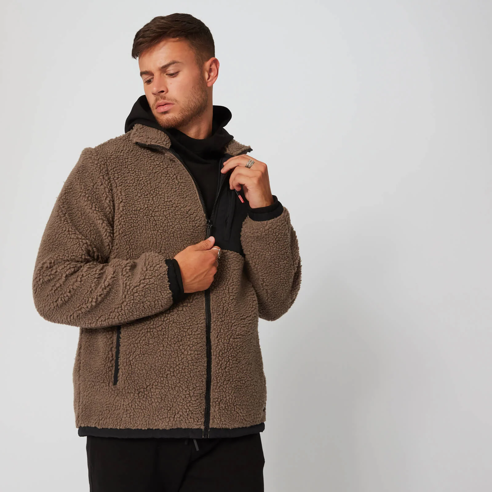 Borg Zip-Through - Bruin - XS Afbeelding 1