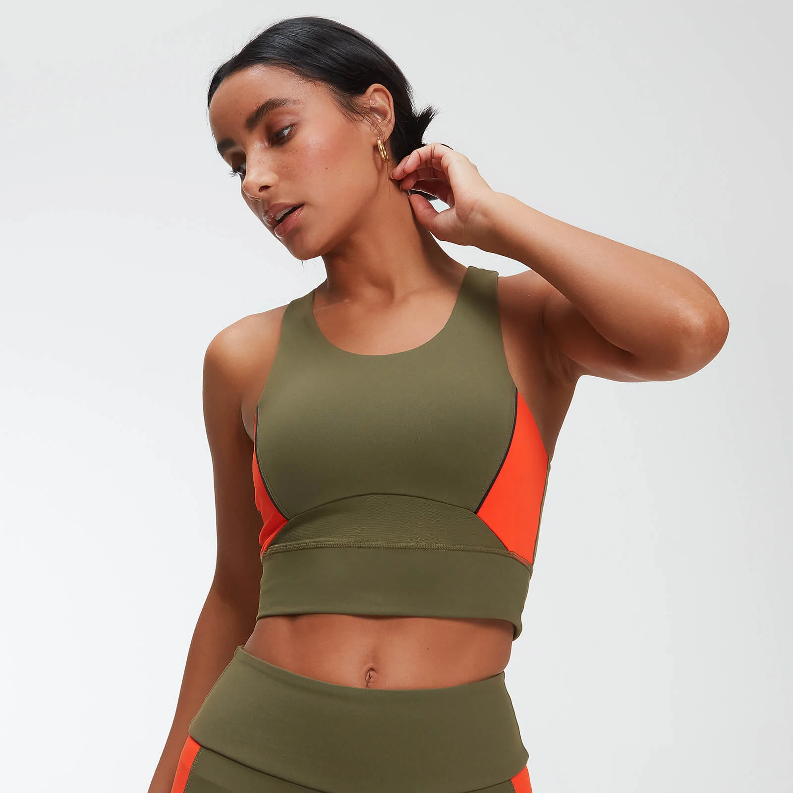 Power Longline Crop Top - Avocado - XS Afbeelding 1