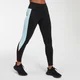 Power Leggings - Zwart/ Lichtblauw