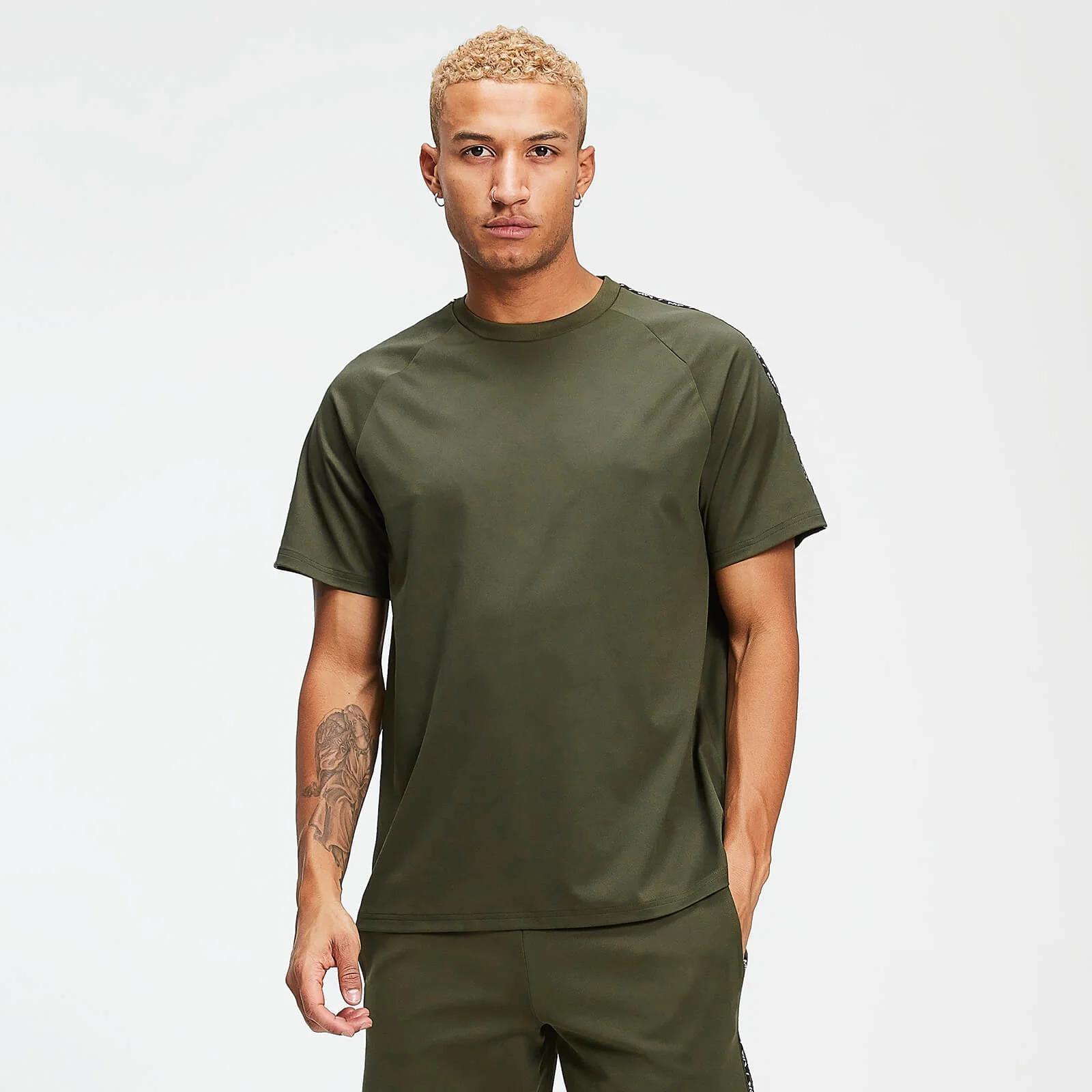 Double Tape Tricot T-Shirt - Legergroen - XS Afbeelding 1