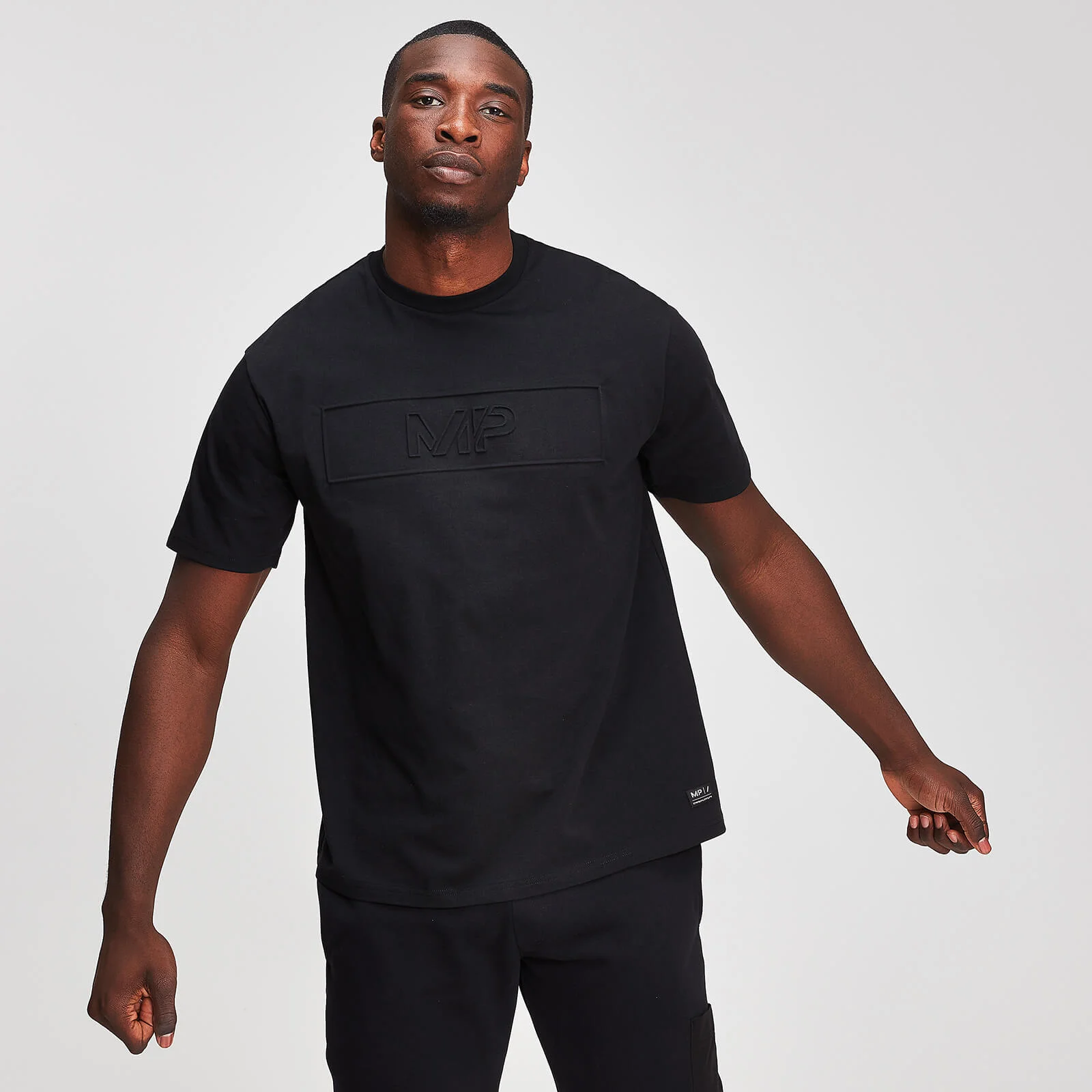 Myprotein Graphic Heren Embossed T-Shirt - Zwart - XS Afbeelding 1