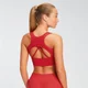 Power Longline Sports Bra - Danger