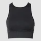 Acid Wash Seamless Bra - Black