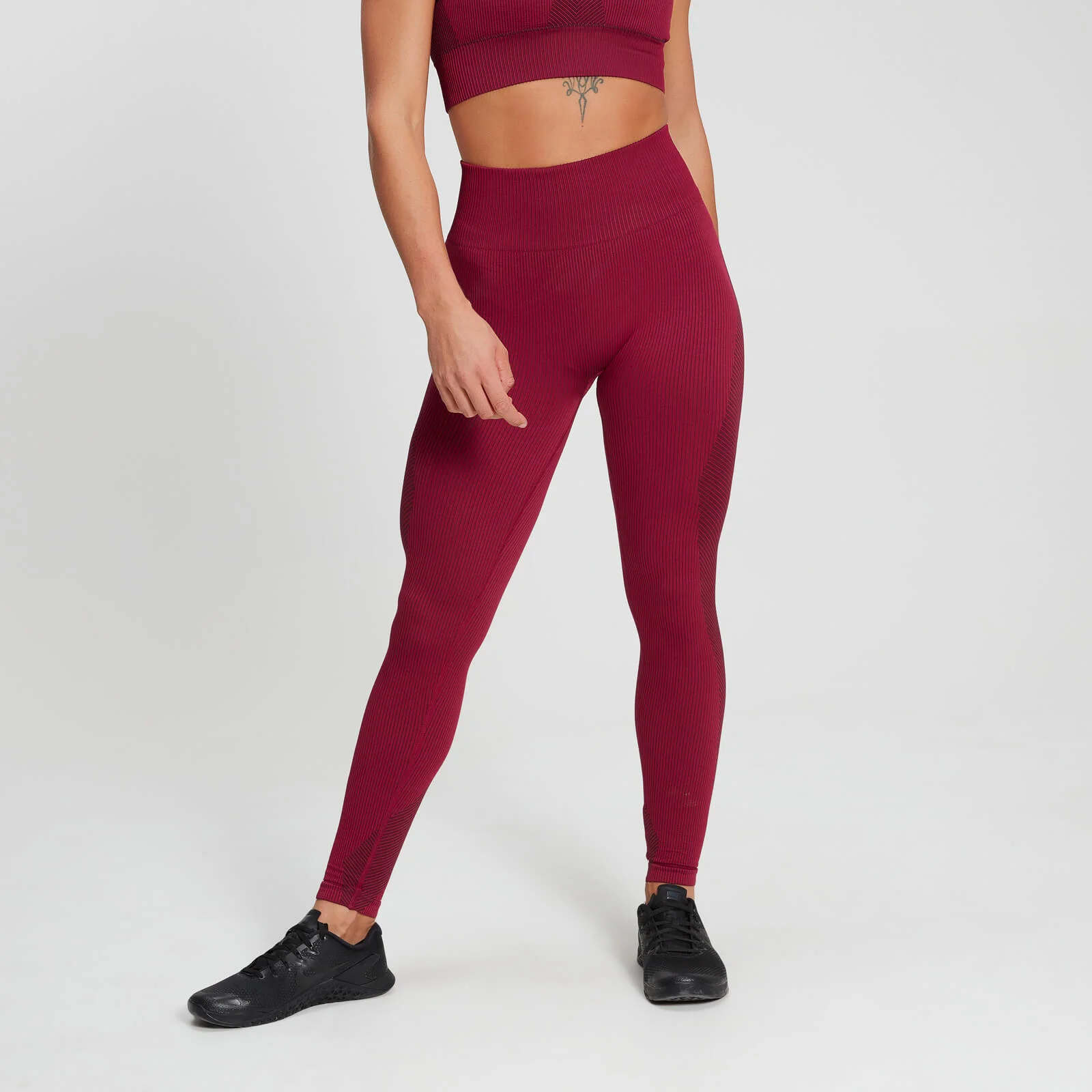 MP Training Geribde Naadloze Dameslegging - Paars - XS Afbeelding 1