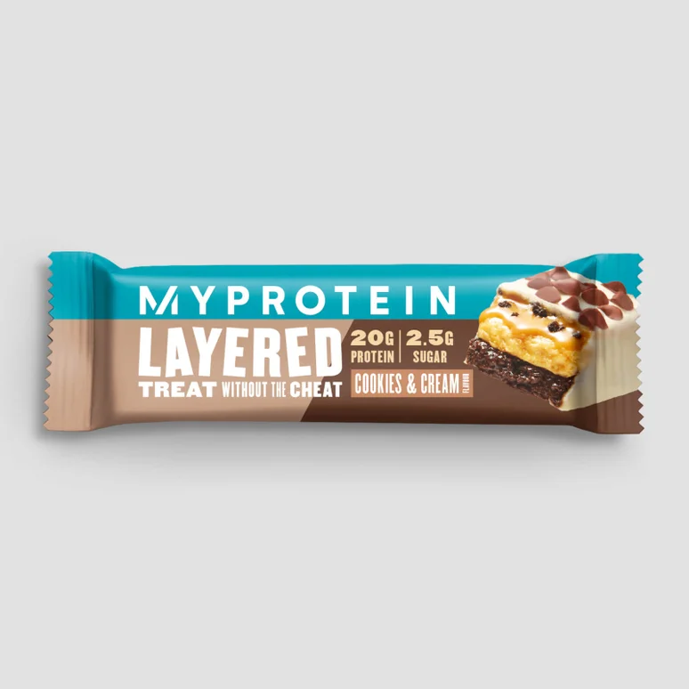 Eiwitreep met laagjes - 12 x 60g - Cookies en Cream - Nieuw en Verbeterd