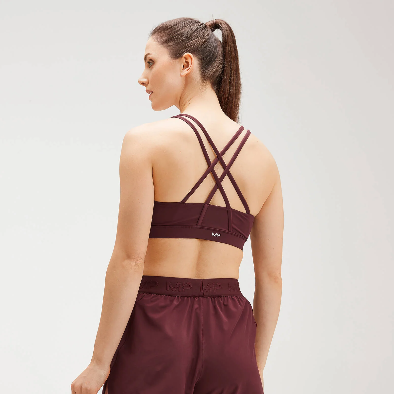MP Women's Training Control Sports Bra - Washed Oxblood - XXS Afbeelding 1