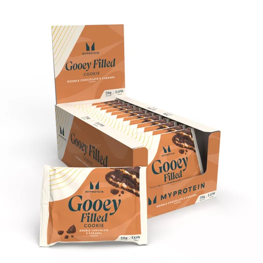 Gevuld eiwitkoekje - Dubbele Chocolade en Karamel