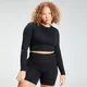 MP Shape naadloze crop top voor dames - Zwart