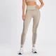 MP Contrast naadloze legging van ribstof voor dames - Sesambruin-zwart