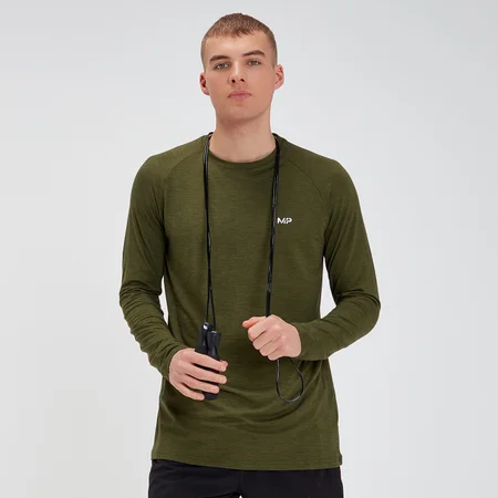 MP Performance Long Sleeve T-Shirt - Army Green/Black