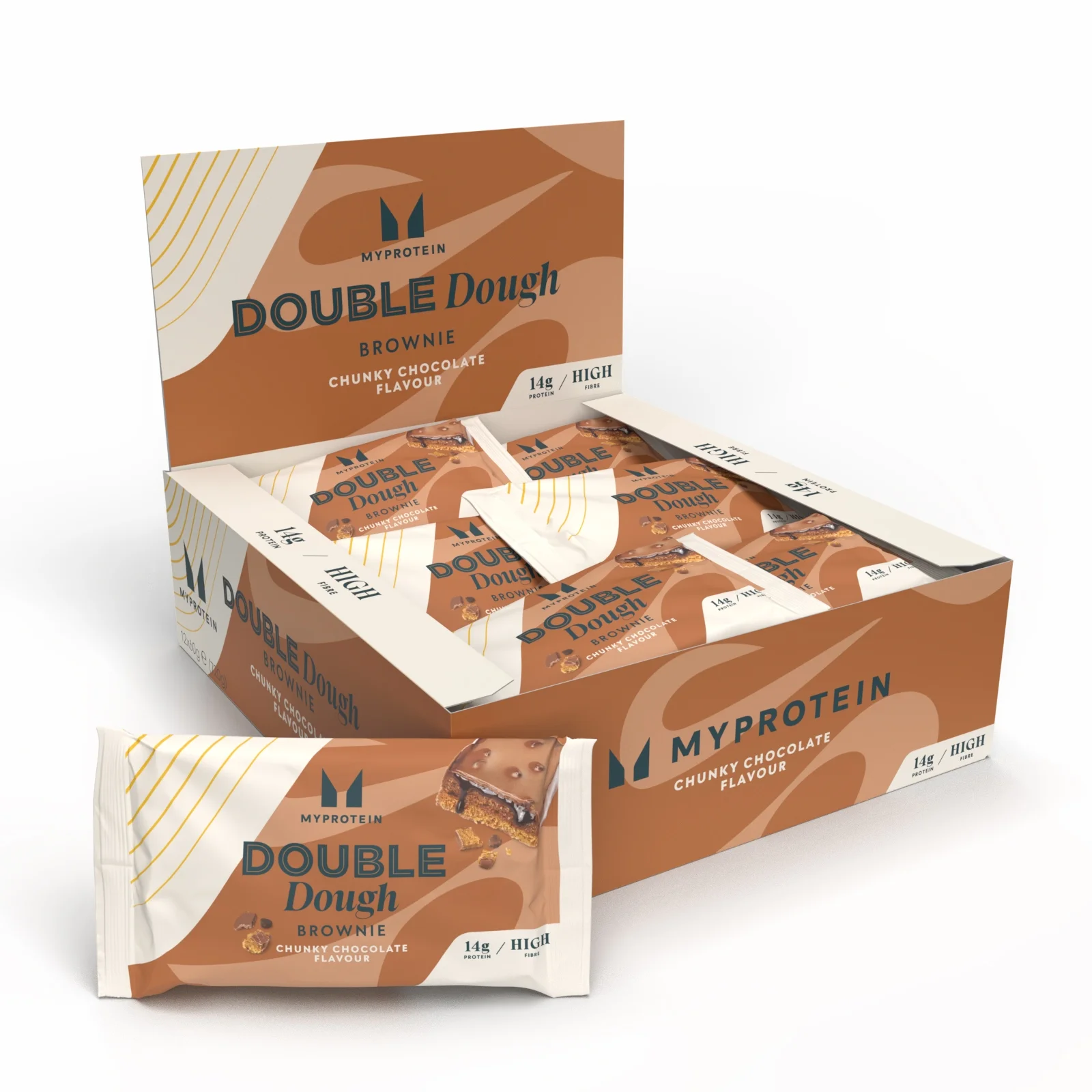 Double Dough Brownie - 12 x 60g - Dikke Chocolade Afbeelding 1