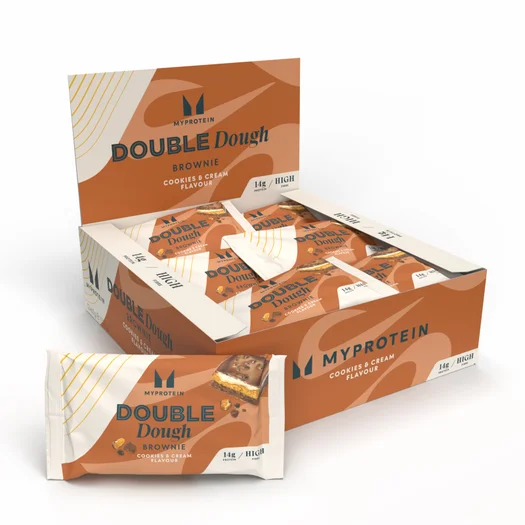 Double Dough Brownie - 12 x 60g - Cookies and Cream