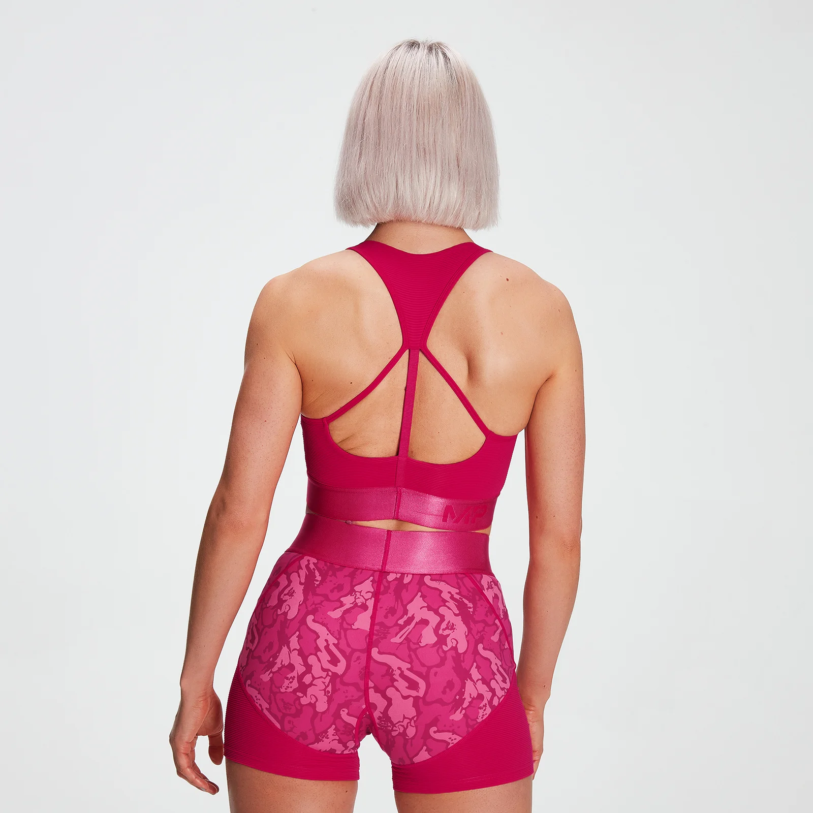 MP Adapt getextureerde sportbeha - Virtueel roze - XXS Afbeelding 1