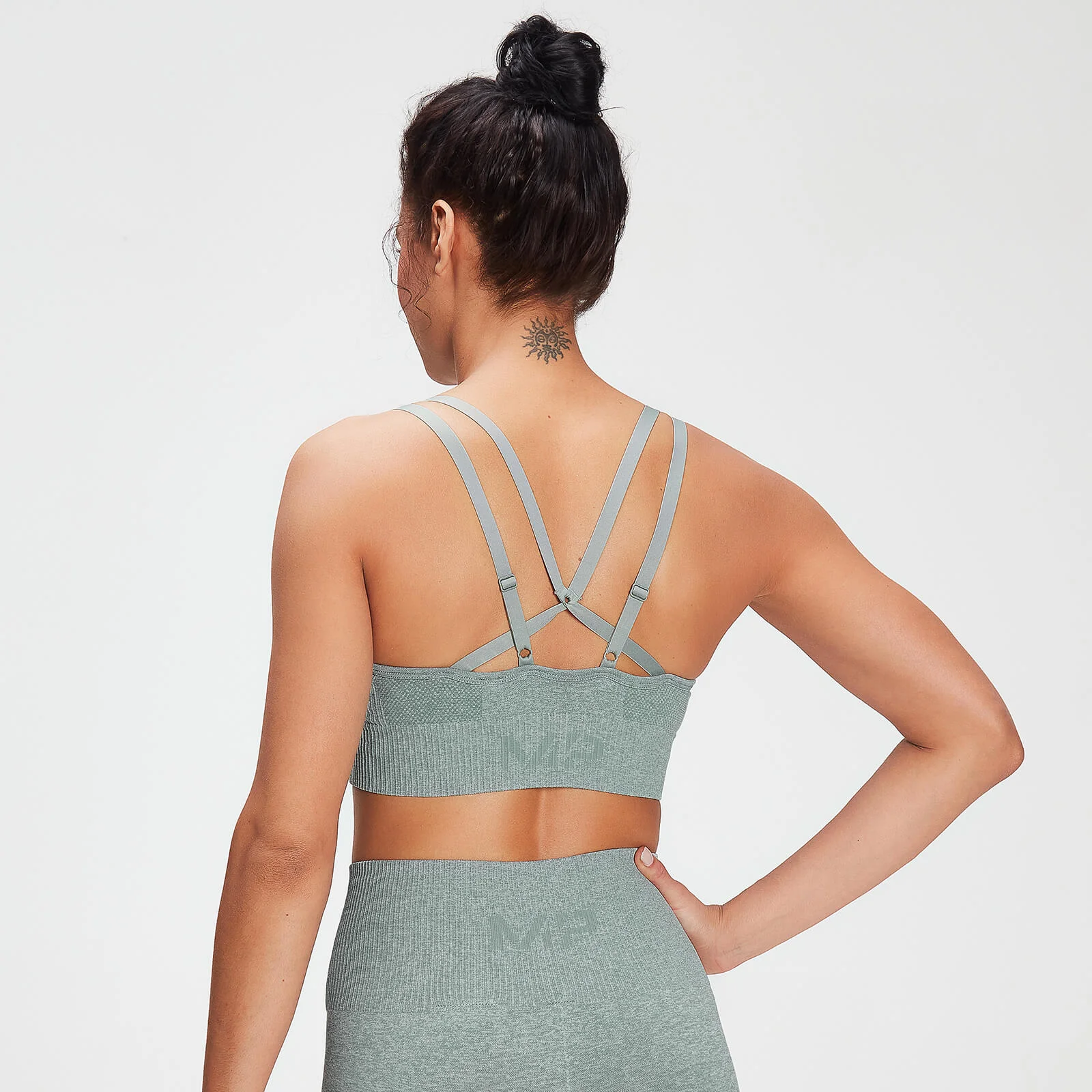 MP Women's Training Seamless Bra - Washed Green - XXS Afbeelding 1