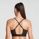 MP Women's Power Ultra Strappy Sports Bra- Zwart