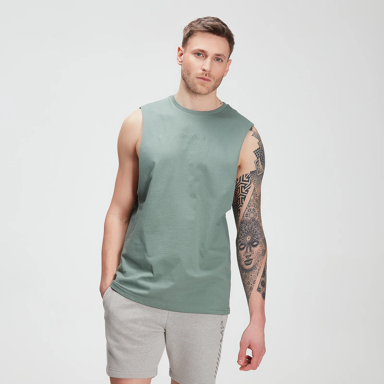 MP Tonal Graphic hemd voor heren – Verwassen groen - XXS Afbeelding 1