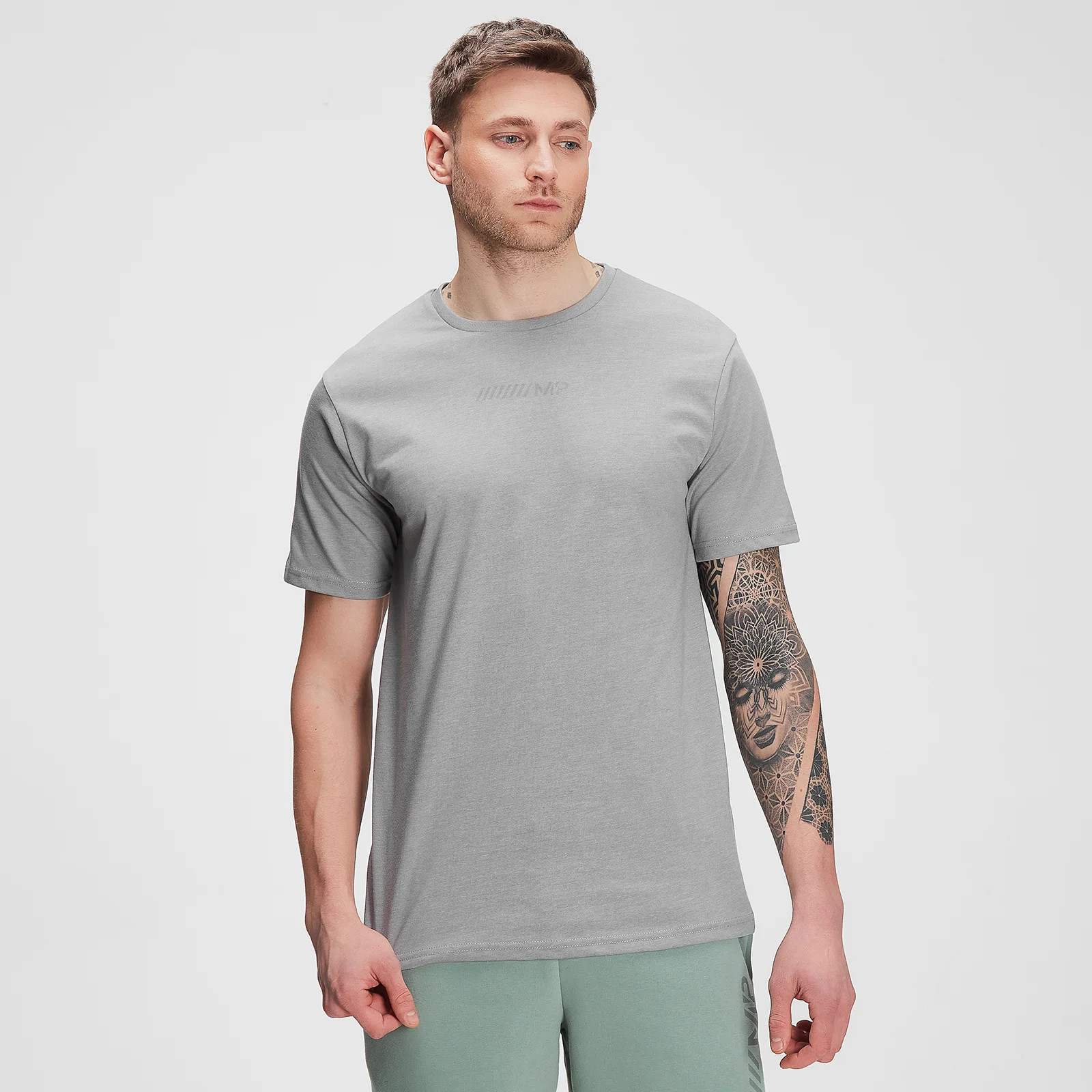 MP Tonal Graphic T-shirt met korte mouwen voor heren – Gemêleerd stormgrijs - XXS Afbeelding 1