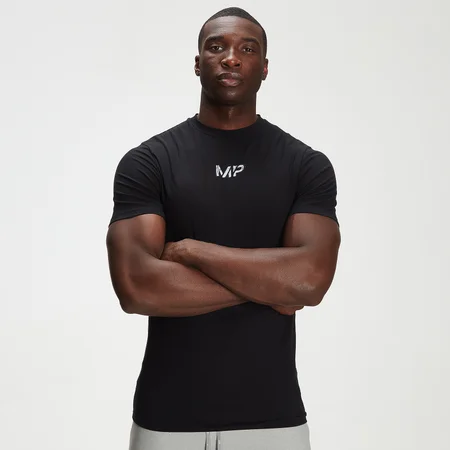 MP Adapt drirelease® T-shirt met gritprint voor heren - Zwart