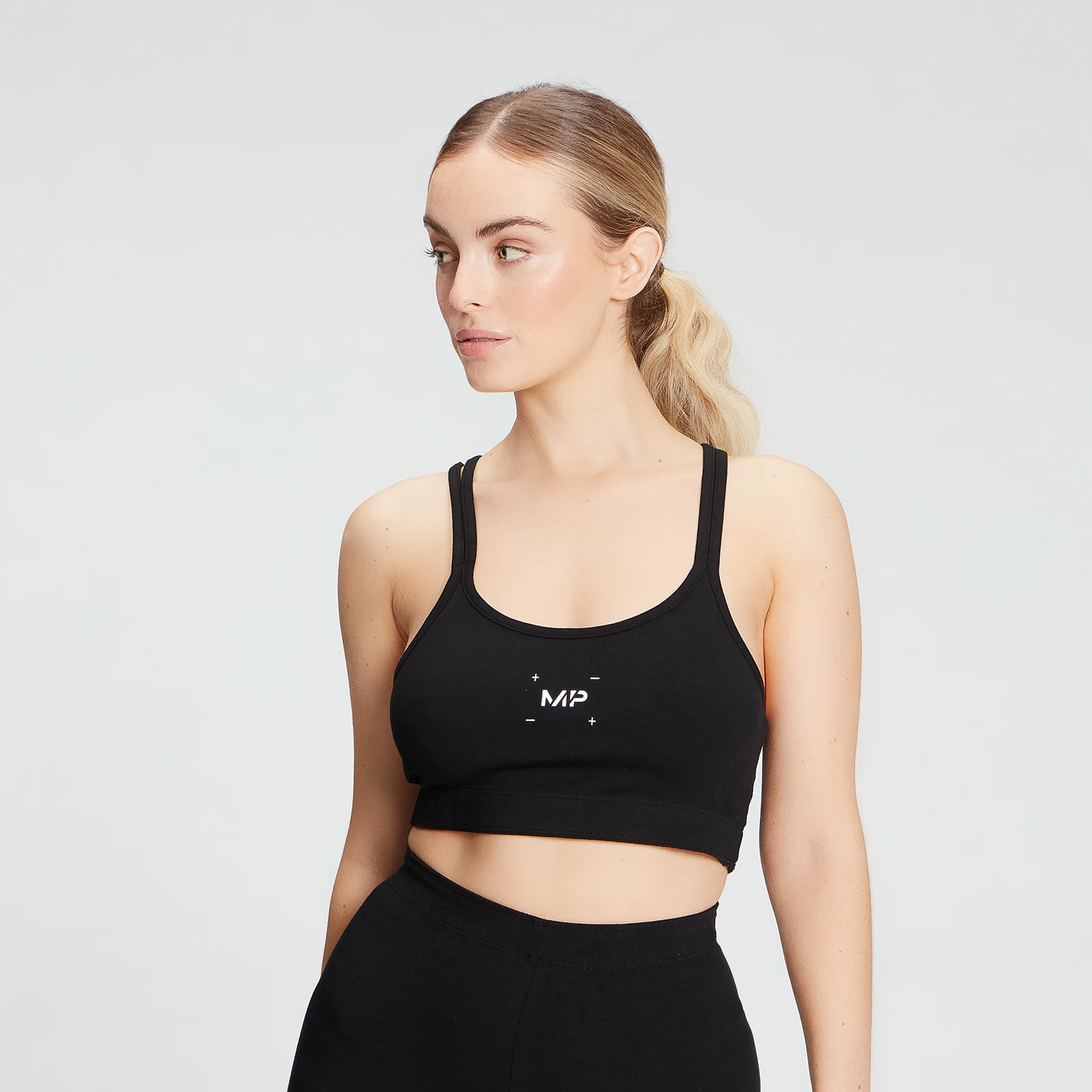 MP Women's Central Graphic Bra - Black - XXS Afbeelding 1