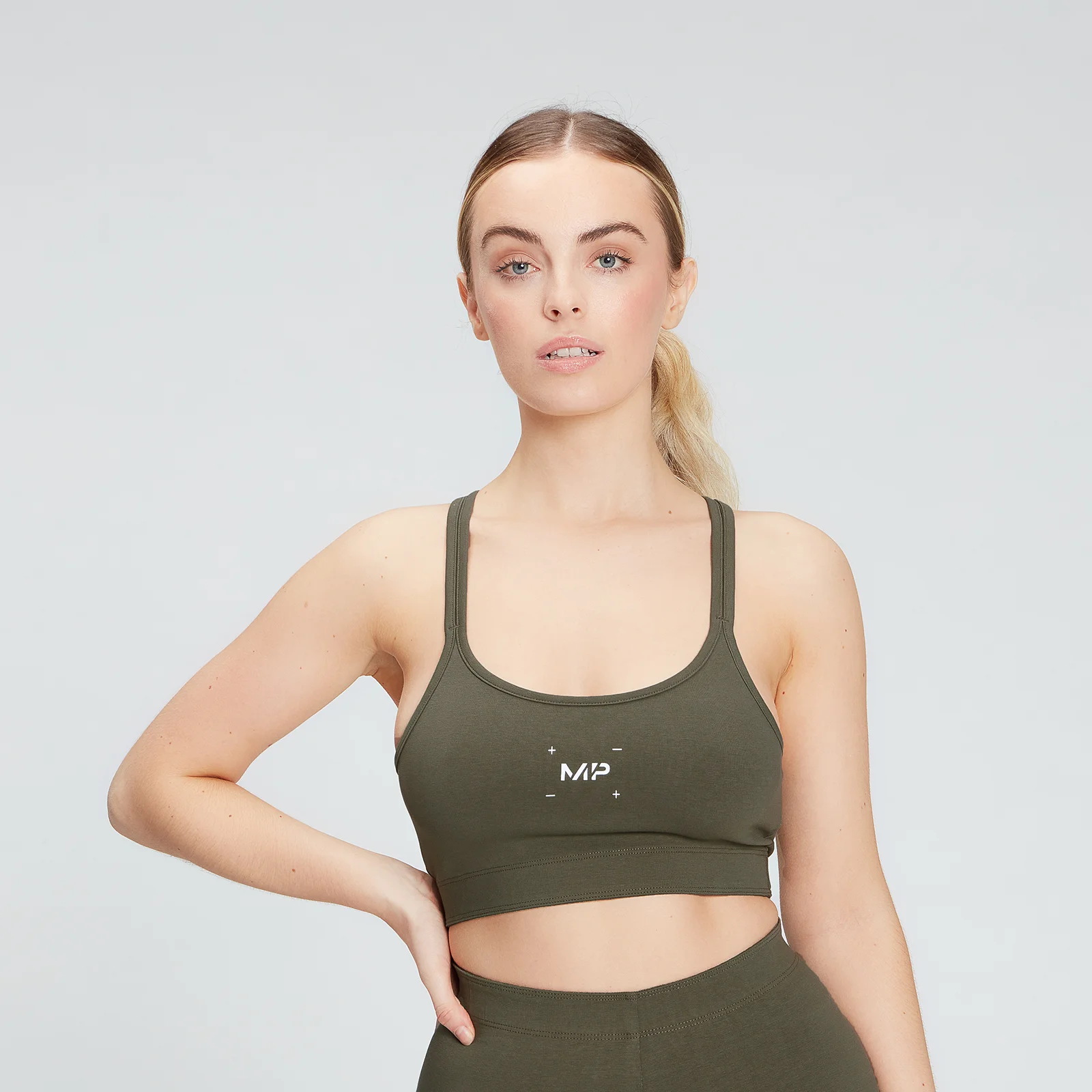 MP Women's Central Graphic Beha - Donker olijf - XXS Afbeelding 1