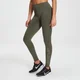 MP sportlegging met merk voor dames - Olijfgroen