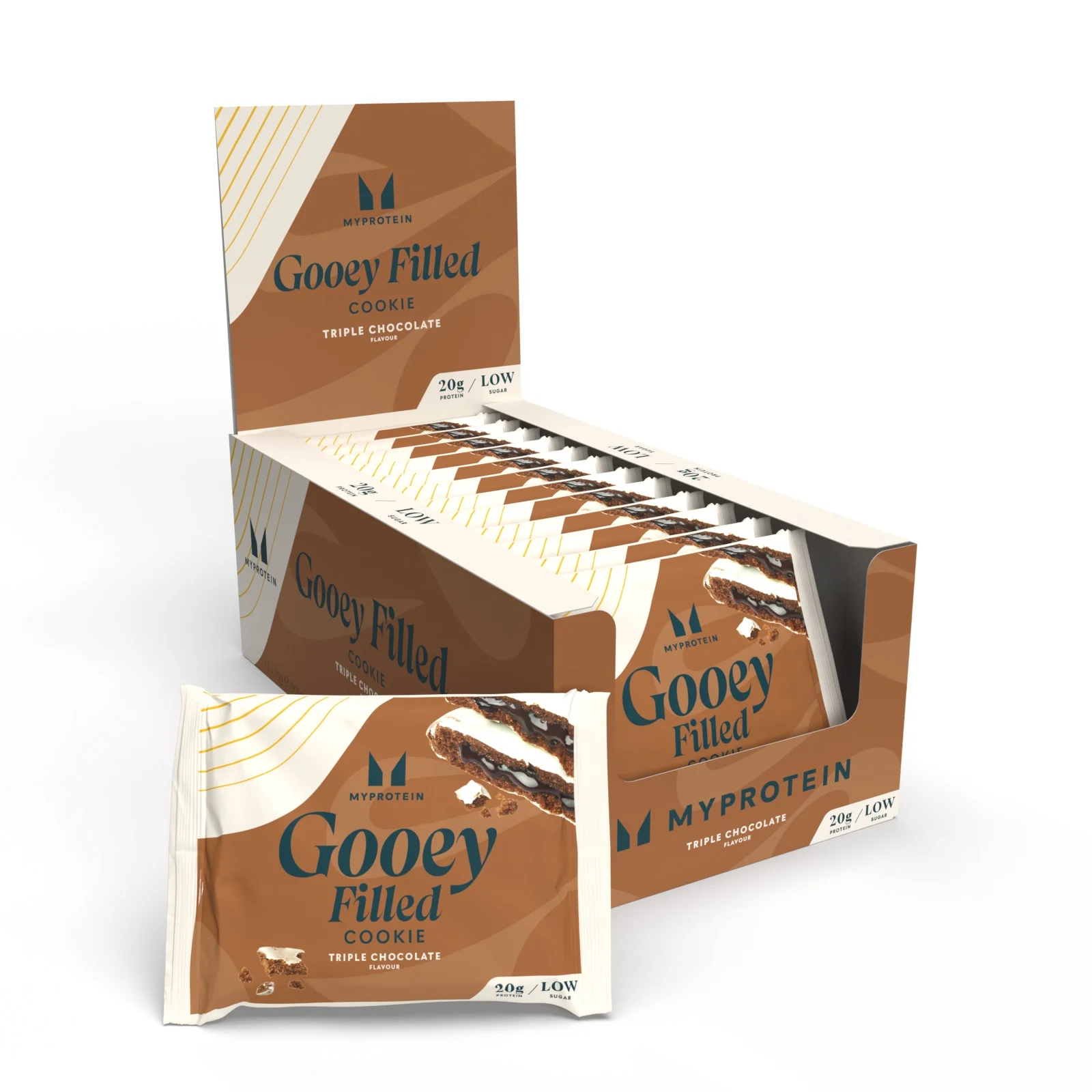 Gevuld eiwitkoekje - Driedubbele Chocolade  Afbeelding 1