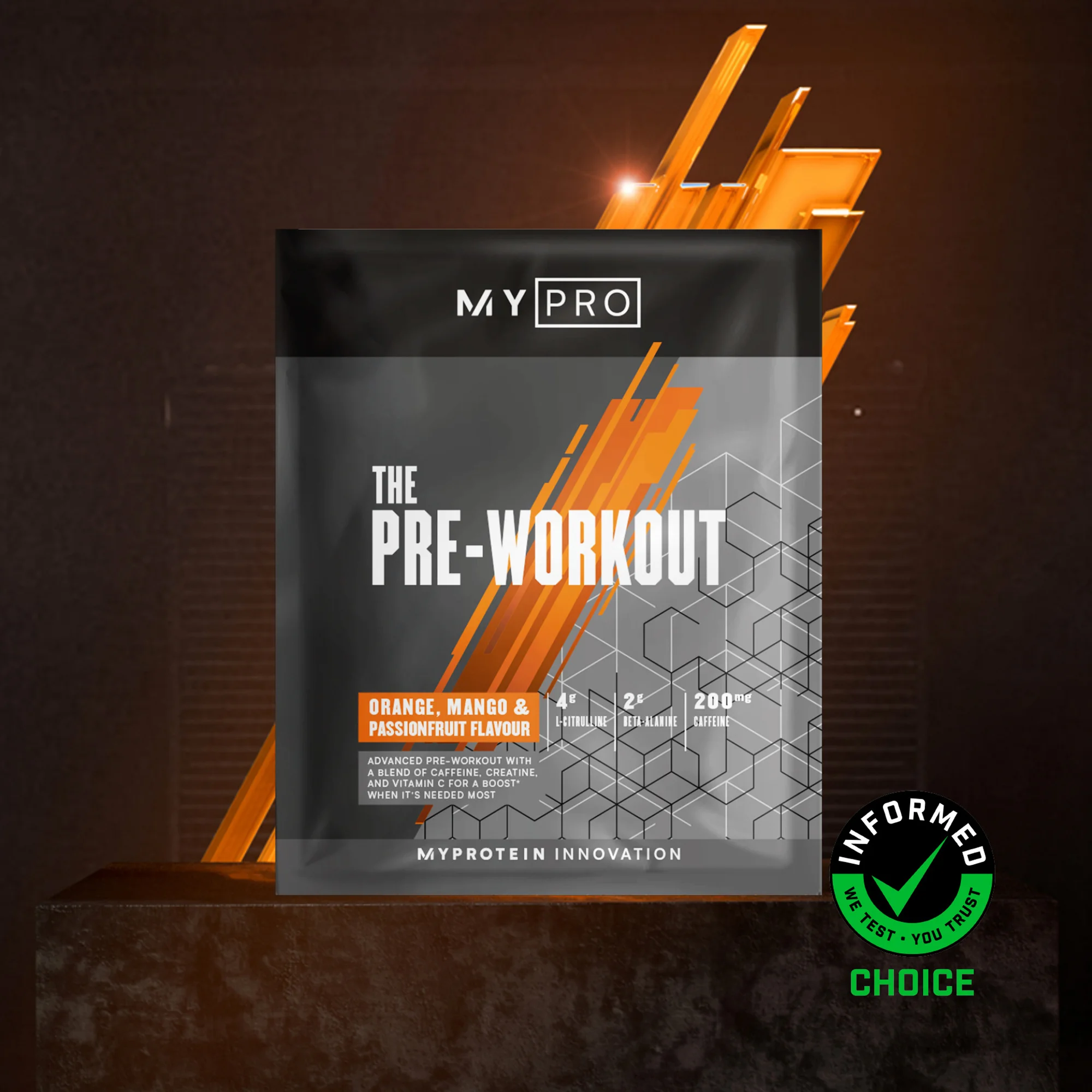 THE Pre-Workout (Sample) - 14g - Sinaasappel Mango Passievrucht Afbeelding 1