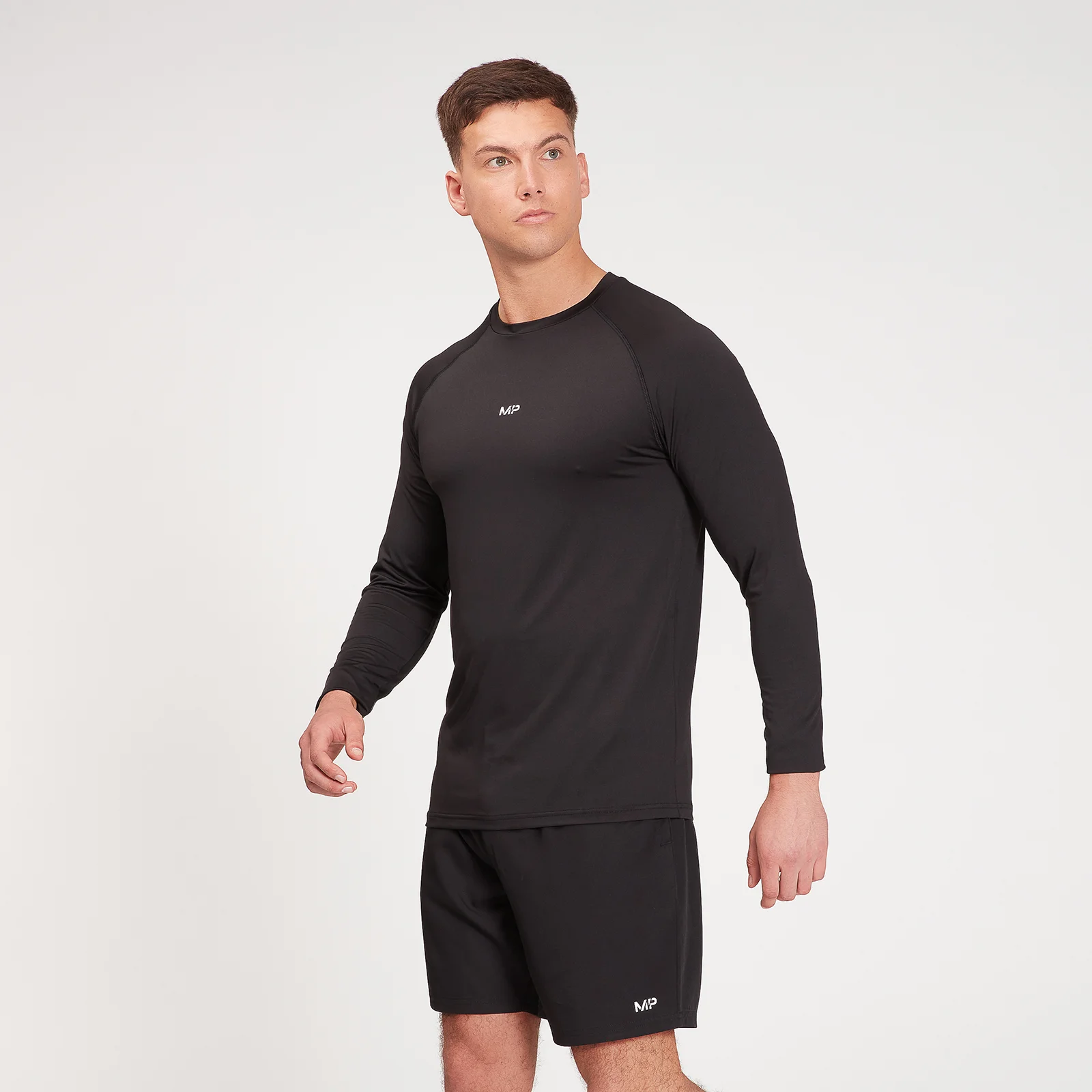 MP Men's Fade Graphic Training Long Sleeve Top - Black - XXS Afbeelding 1
