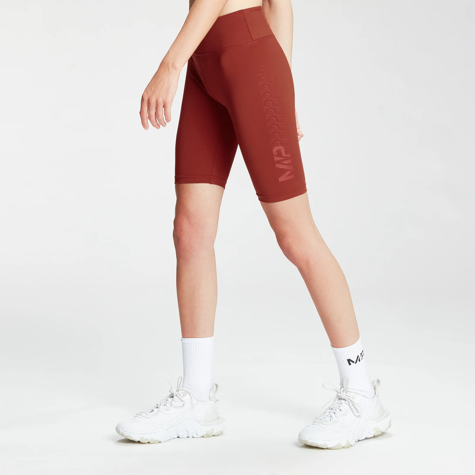 MP Women's Fade Graphic Training Cycling Shorts - Roodbruin - XXS Afbeelding 1