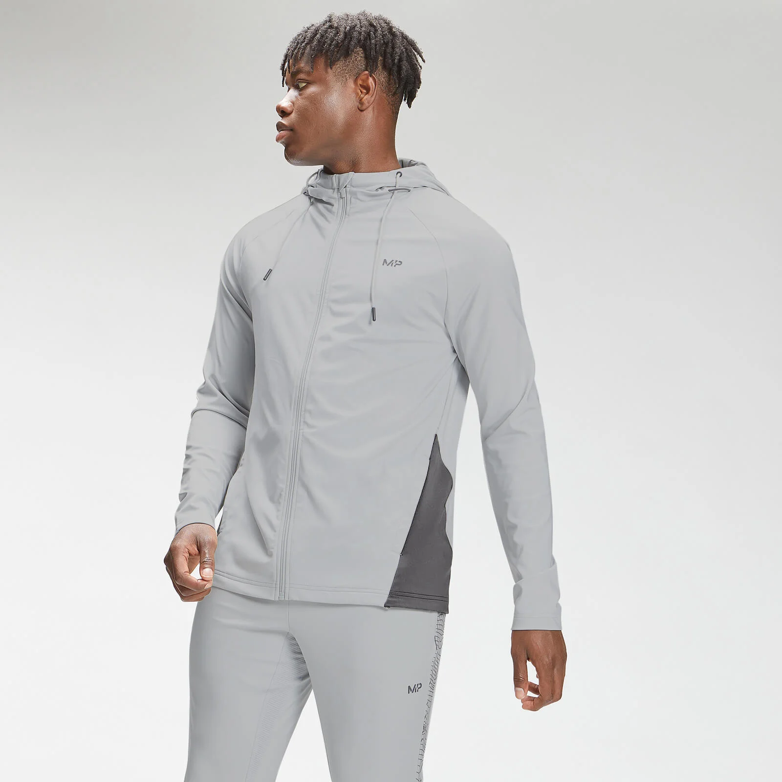 MP Tempo hoodie met rits voor heren - Chroom - XXS Afbeelding 1