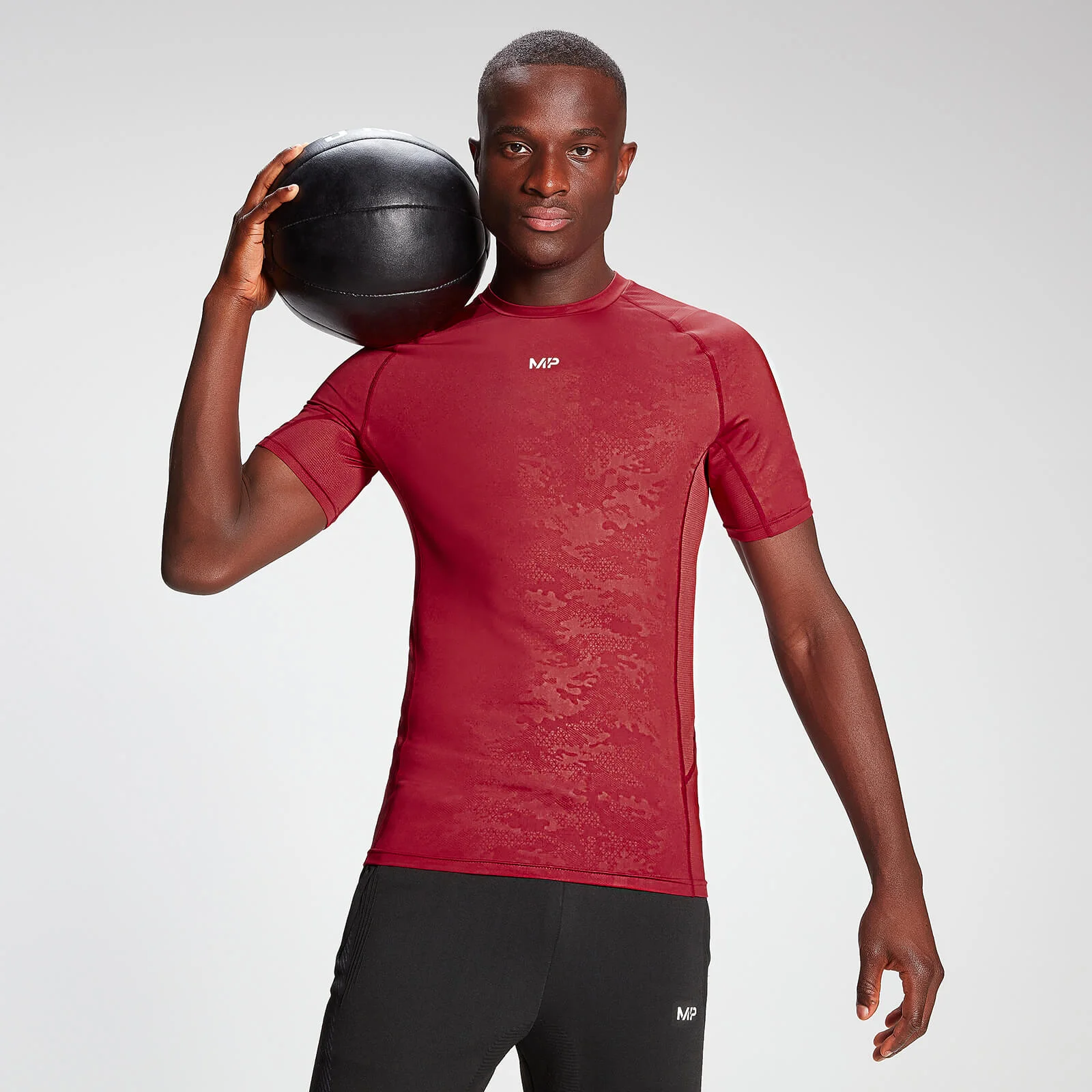 MP Men's Engage Korte Mouw Baselayer - Wijn - XXS Afbeelding 1