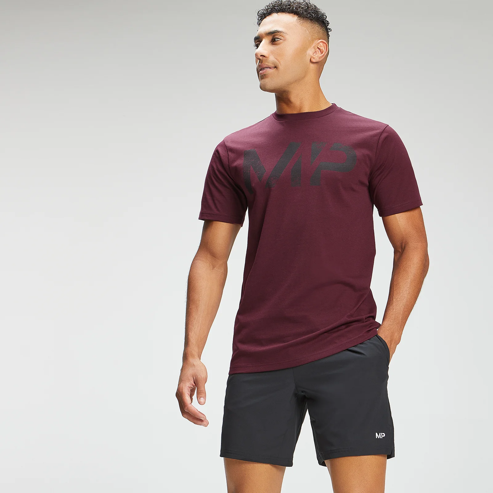 MP Men's Adapt Grit Graphic T-Shirt - Merlot Marl - XXS Afbeelding 1