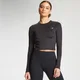 MP Essentials Women's Training Dry Tech Long Sleeve Crop Top - Zwart