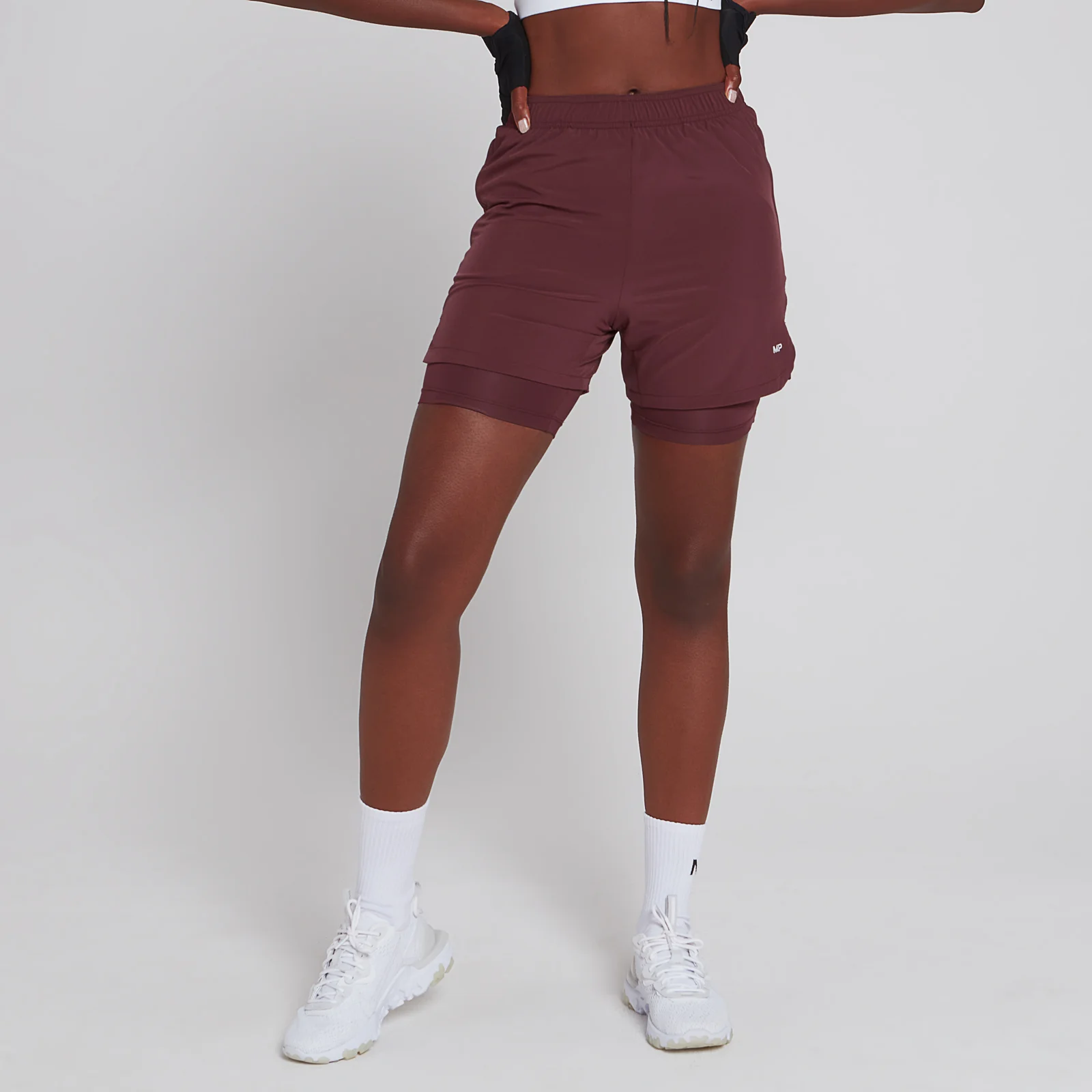 MP Women's 2 IN 1 Training Jersey Short - Port - XXS Afbeelding 1