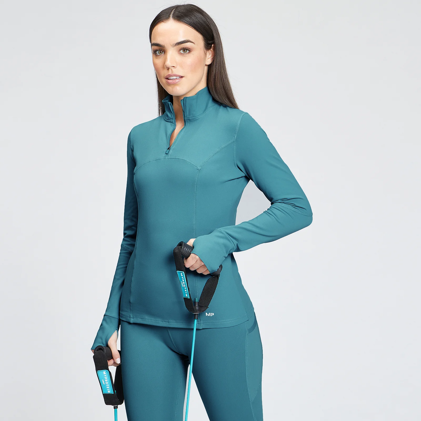 MP Women's Power 1/4 Zip Top - Oceaanblauw - XXS Afbeelding 1