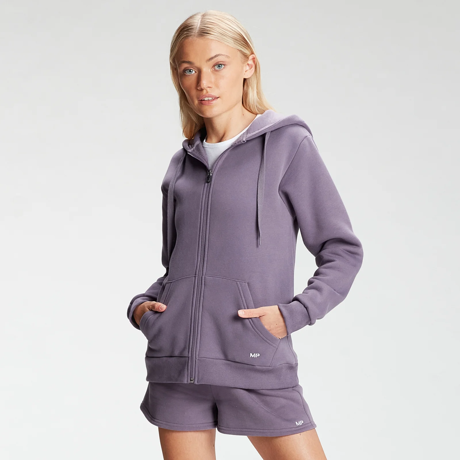 MP Women's Rest Day Zip Through Hoodie - Smokey Purple - XXS Afbeelding 1